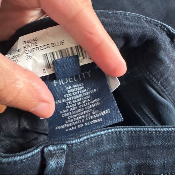 Fidelity Katie High Rise Classic Flare Empress Blue Jeans Size 26 NWT - Picture 7 of 11